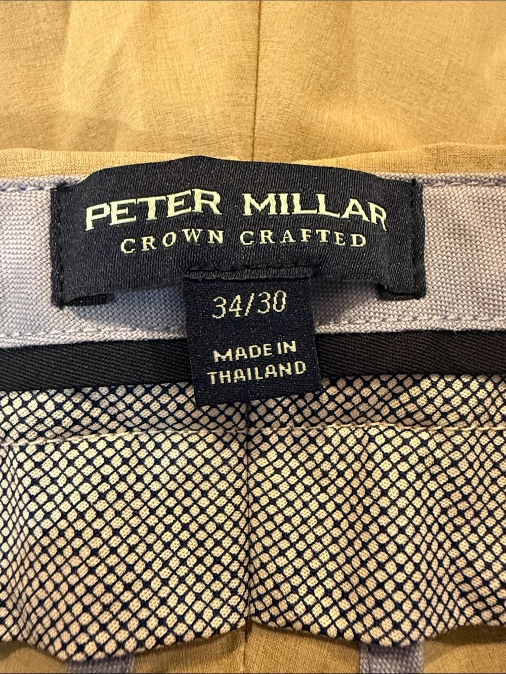 NWT Peter Millar Crown Crafted Tan Flat-Front Chino Pants - size 34